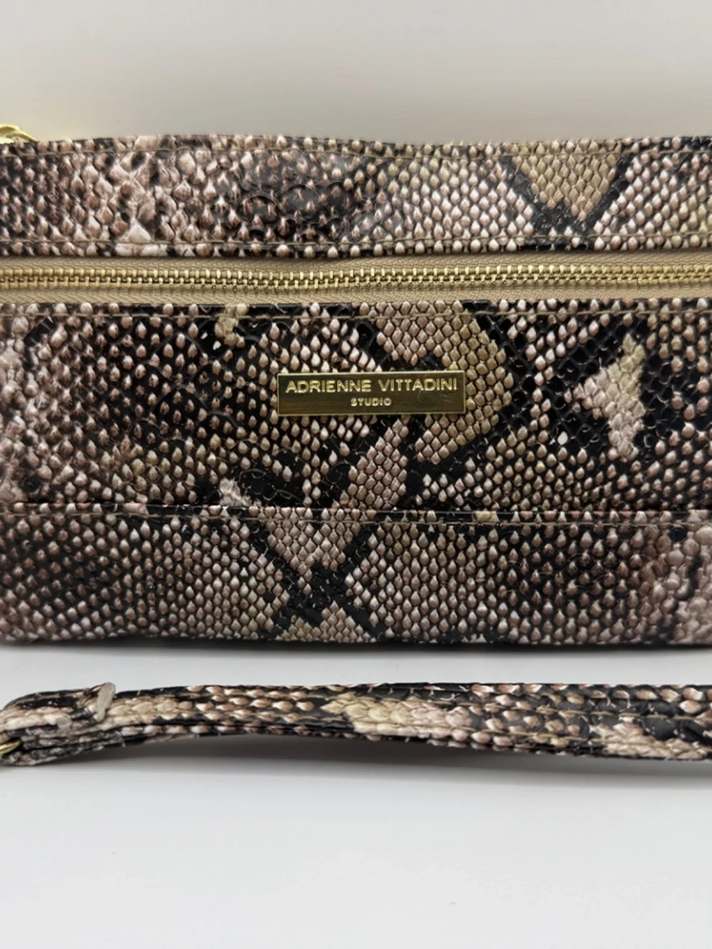 FIERCE ADRIENNE VITTADINI PYTHON WRISTLET/HANDBAG!
